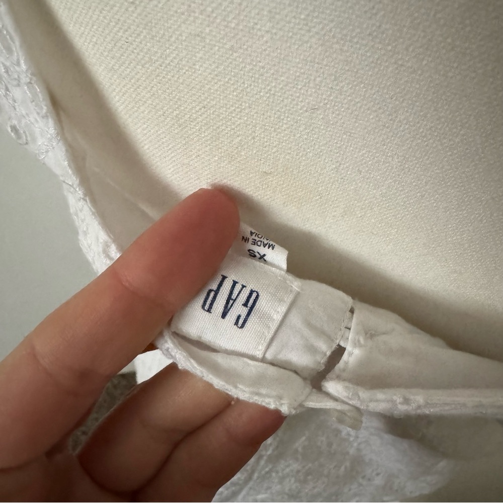 Women’s Gap Square Neck Flutter Sleeve Blouse Xs - image 6